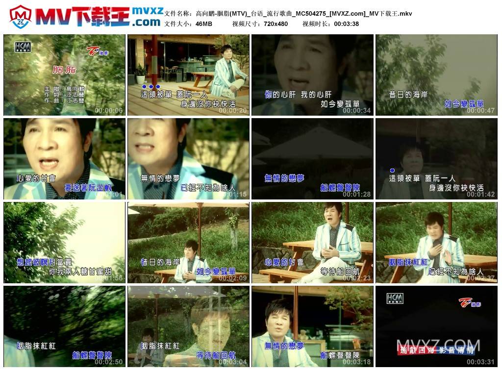 高向鹏-胭脂(MTV)_台语_流行歌曲_MC504275